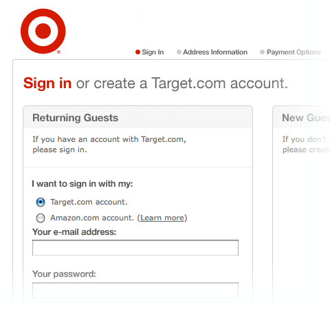 Cart guest checkout example
